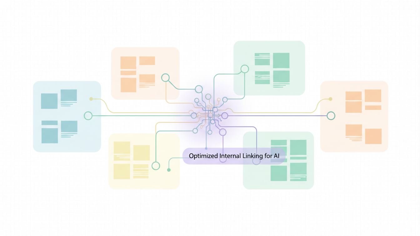 Diagram illustrating AI-friendly internal linking within site architecture