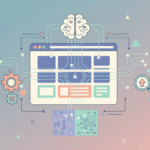 Illustration of AI algorithms optimizing a website interface