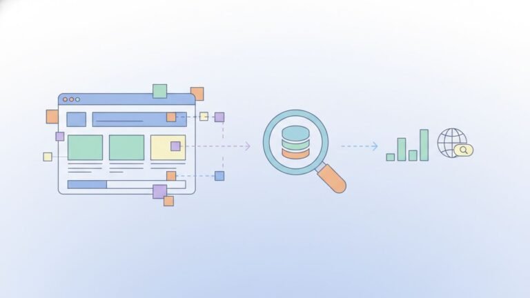 Diagram illustrating structured data markup on a web page