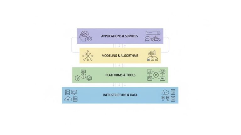 Diagram illustrating the components of the modern AI stack
