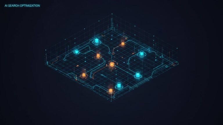 Illustration of AI search system highlighting trigger words