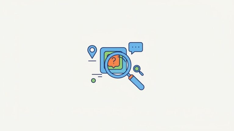 Illustration of keyword intent concept with search icons and target