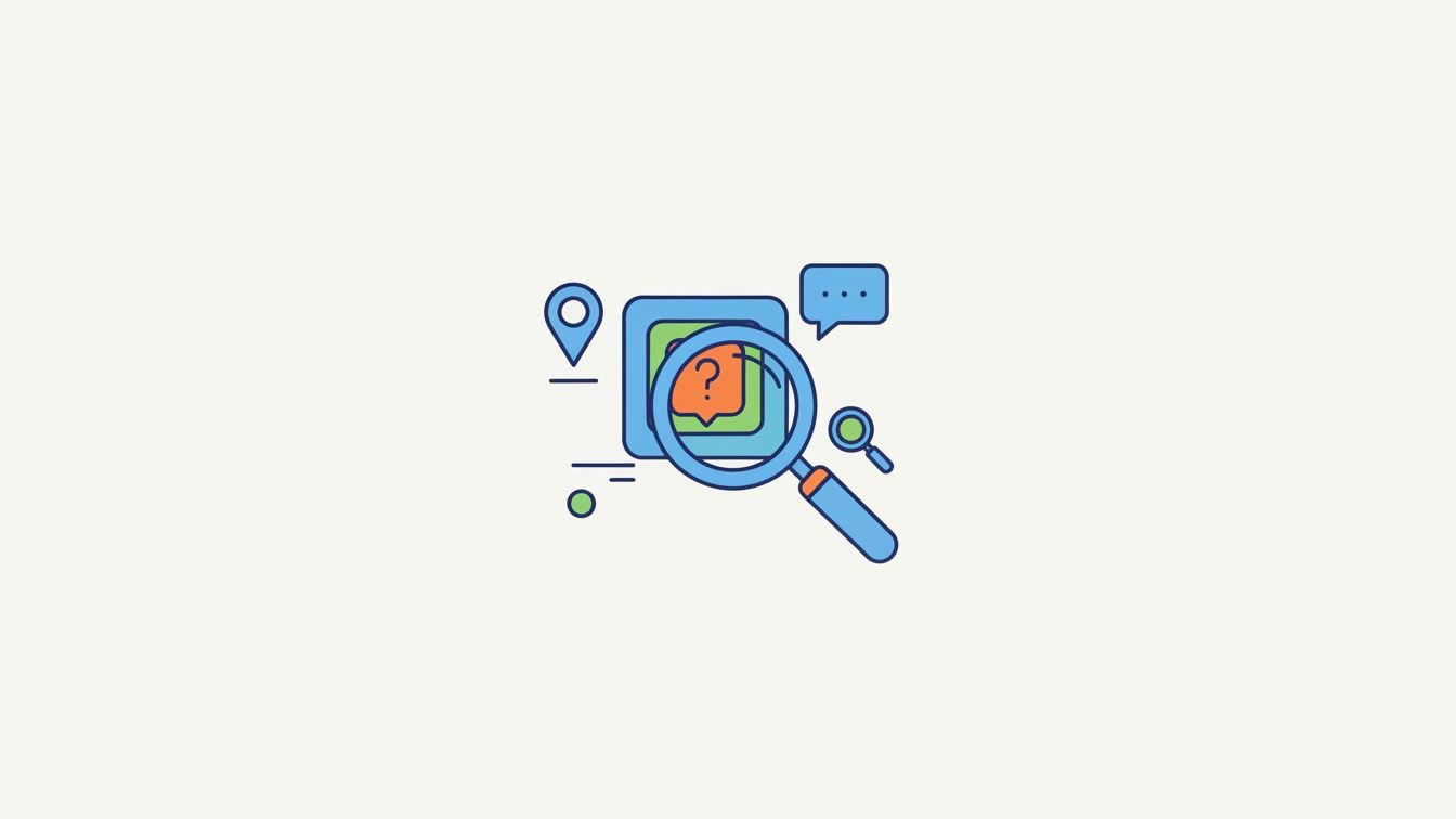 Illustration of keyword intent concept with search icons and target