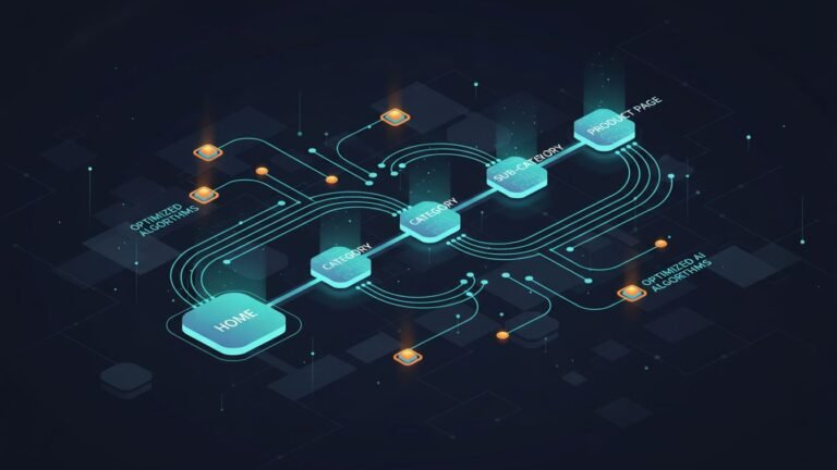 Diagram of breadcrumb navigation optimized for AI algorithms