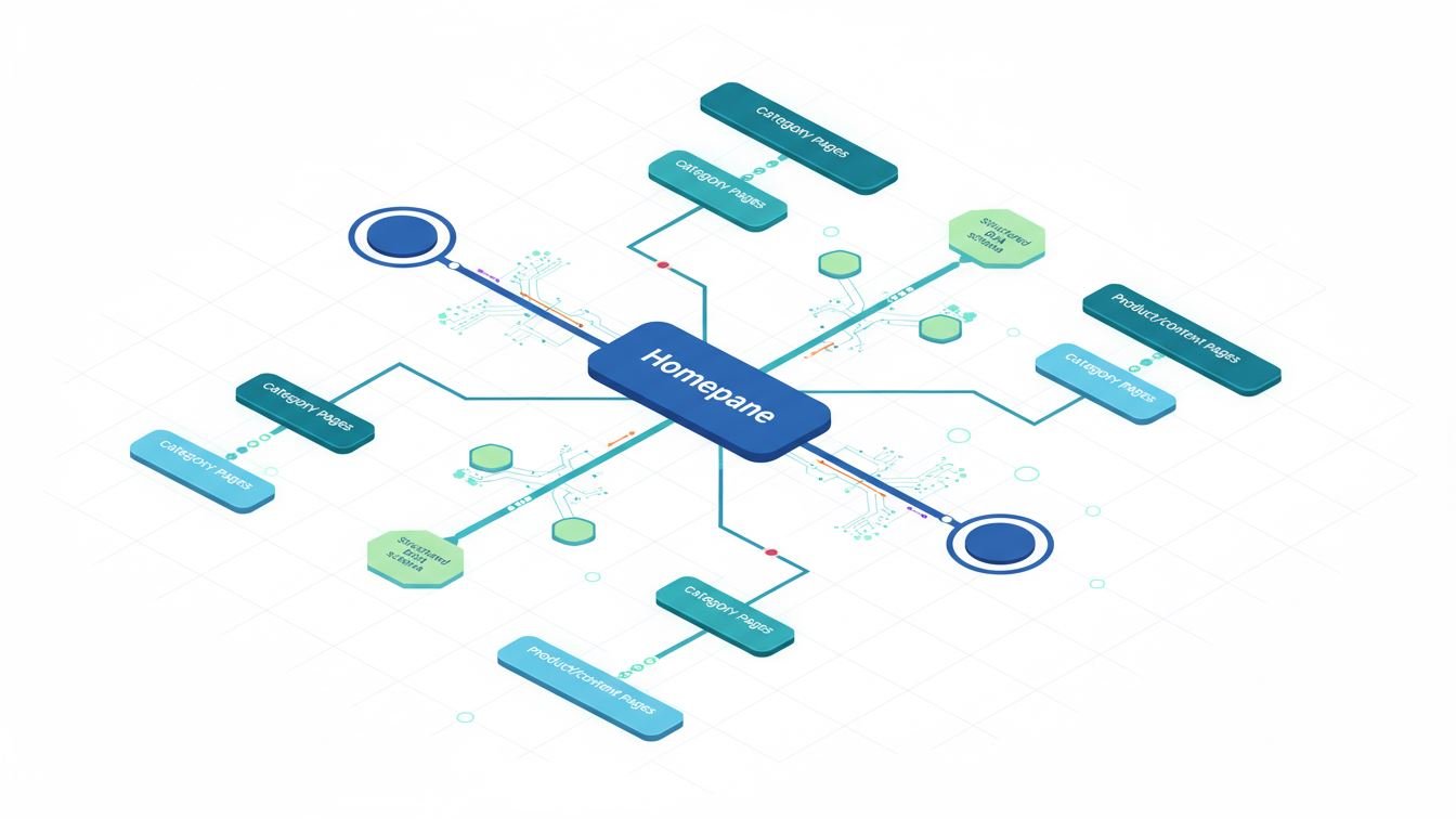 Diagram illustrating sitemap optimization techniques for AI web crawlers