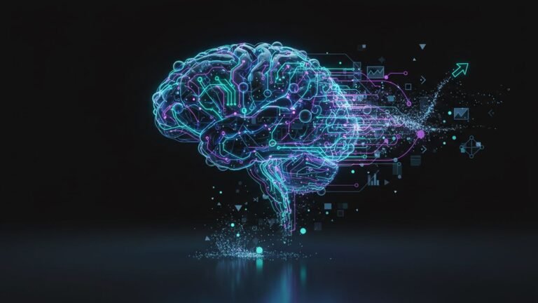 Abstract digital brain symbolizing AI content creation trends