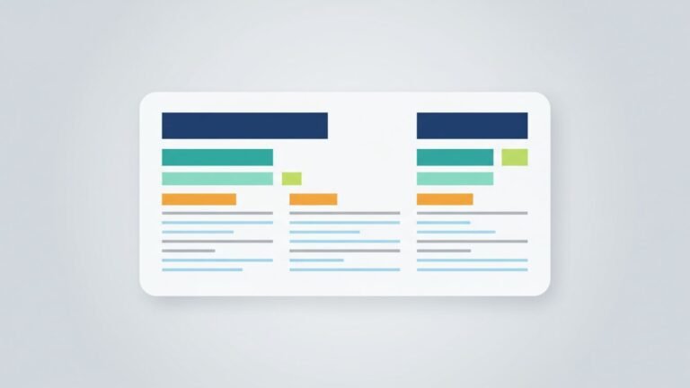 Illustration of a document with clear headings and subheadings highlighted